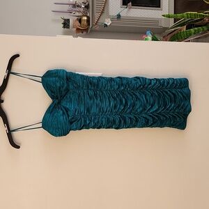 iZ Byer California Mini Teal Ruched Dress Size 3